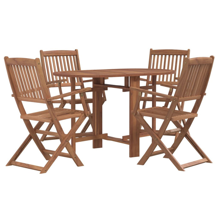 Set mobilier de exterior pliabil, 5 piese, lemn masiv de acacia - WALTI WALTI
