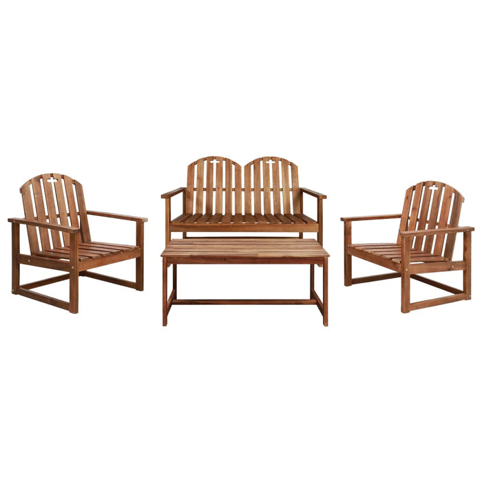 Set mobilier de grădină, 4 piese, lemn masiv de acacia WALTI