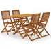 Set mobilier de exterior pliabil, 5 piese, lemn masiv de acacia - WALTI WALTI