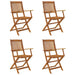 Set mobilier de exterior pliabil, 5 piese, lemn masiv de acacia - WALTI WALTI