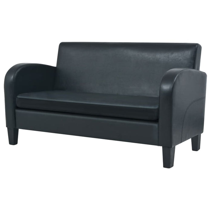 Set canapea 2 buc. Piele artificială Negru - WALTI WALTI