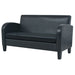 Set canapea 2 buc. Piele artificială Negru - WALTI WALTI