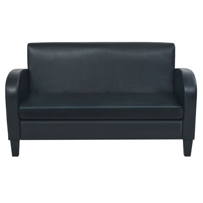 Set canapea 2 buc. Piele artificială Negru - WALTI WALTI