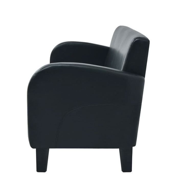 Set canapea 2 buc. Piele artificială Negru - WALTI WALTI