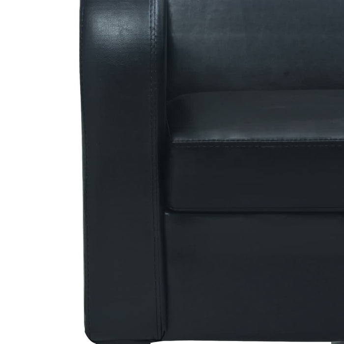 Set canapea 2 buc. Piele artificială Negru - WALTI WALTI