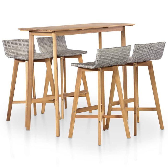 Set mobilier de exterior, 5 piese, lemn masiv de acacia WALTI