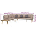 Set mobilier grădină cu perne, 4 piese, maro, lemn acacia - WALTI WALTI