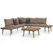Set mobilier grădină cu perne, 4 piese, maro, lemn acacia - WALTI WALTI