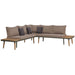 Set mobilier grădină cu perne, 4 piese, maro, lemn acacia - WALTI WALTI