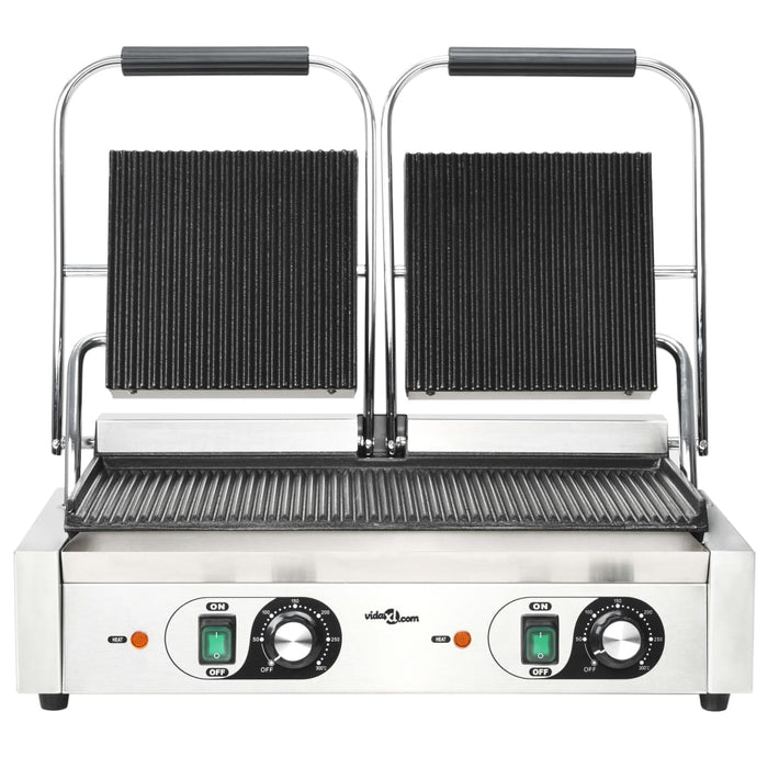 Grill Panini dublu cu striații, 57x30,5x20 cm, 3600 W - WALTI WALTI