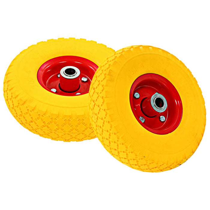 Roți cărucior industrial, 4 buc., PU solid 3.00-4 (245x82) - WALTI WALTI