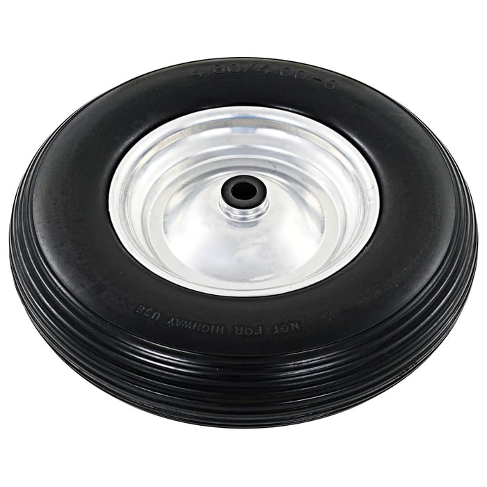 Roată de roabă cu osie, 4.00-8, PU solid, 390 mm - WALTI WALTI