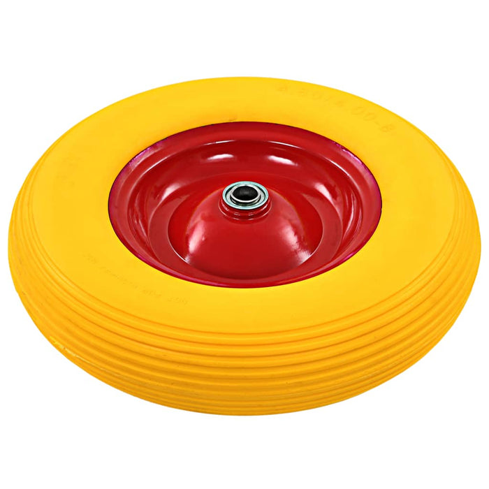 Roată de roabă cu osie, 4.00-8, PU solid, 390 mm - WALTI WALTI