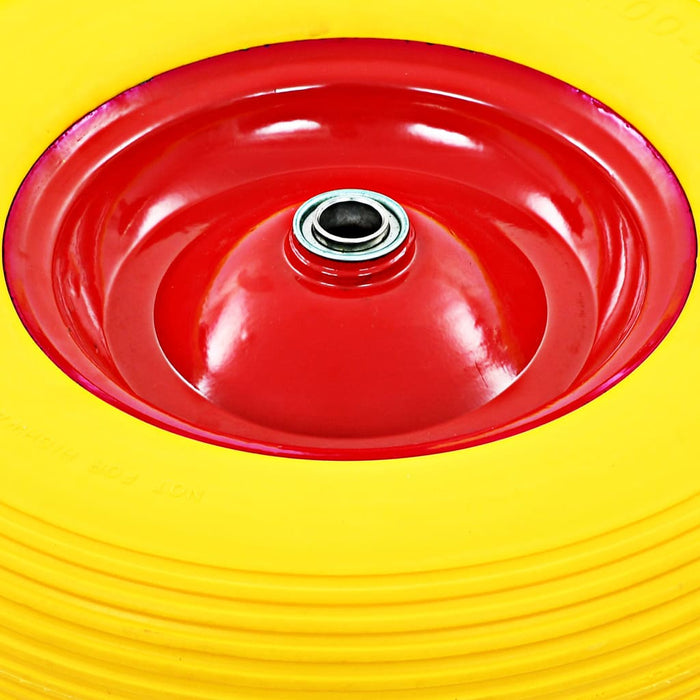 Roată de roabă cu osie, 4.00-8, PU solid, 390 mm - WALTI WALTI