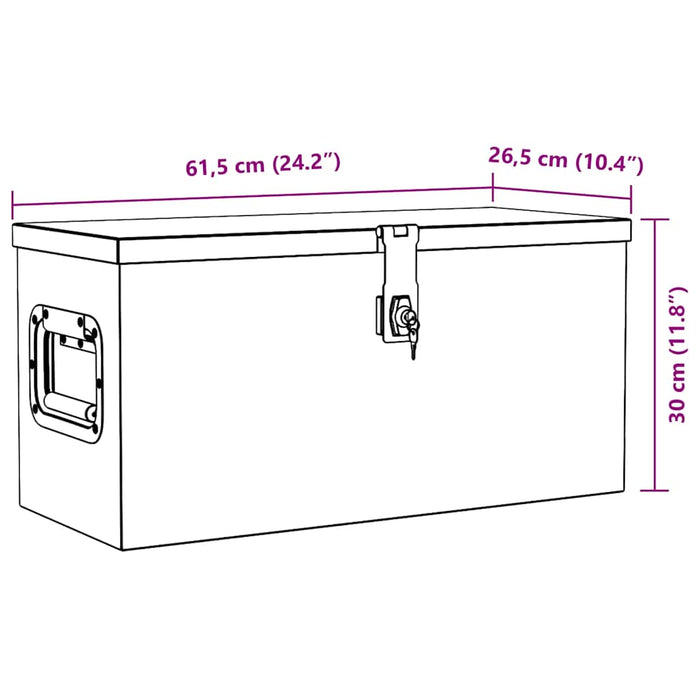 Cutie din aluminiu, 61,5 x 26,5 x 30 cm, argintiu - WALTI WALTI