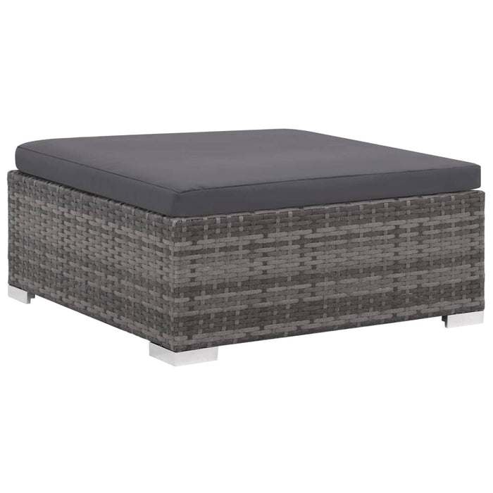 Set mobilier de grădină cu perne, 6 piese, gri, poliratan - WALTI WALTI