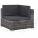 Set mobilier de grădină cu perne, 6 piese, gri, poliratan - WALTI WALTI