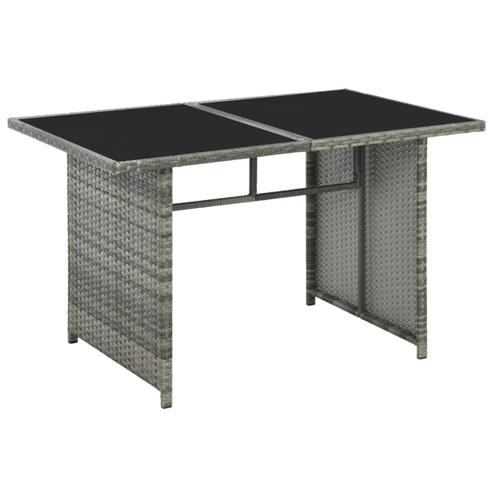 Set mobilier de grădină cu perne, 10 piese, gri, poliratan WALTI