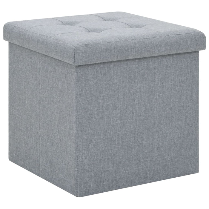 Taburet de depozitare pliabil, gri deschis, textil WALTI