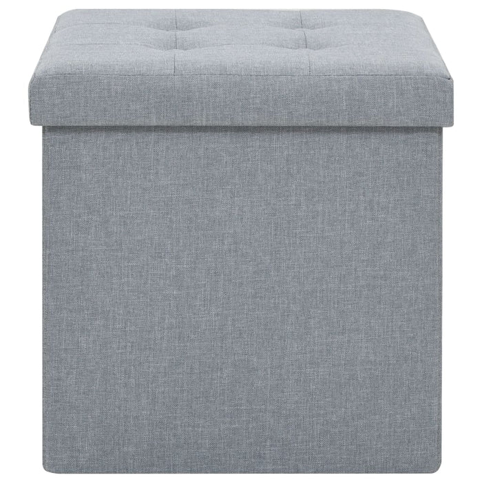 Taburet de depozitare pliabil, gri deschis, textil WALTI