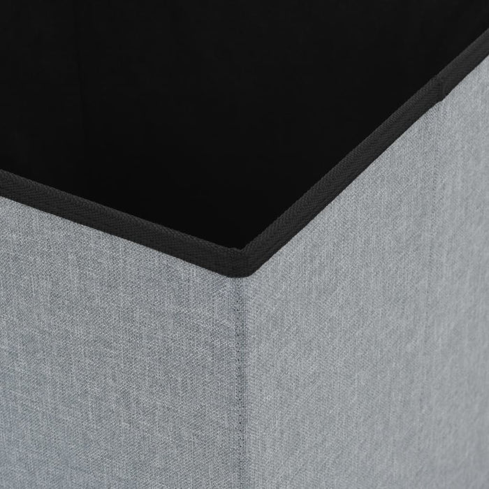 Taburet de depozitare pliabil, gri deschis, textil WALTI