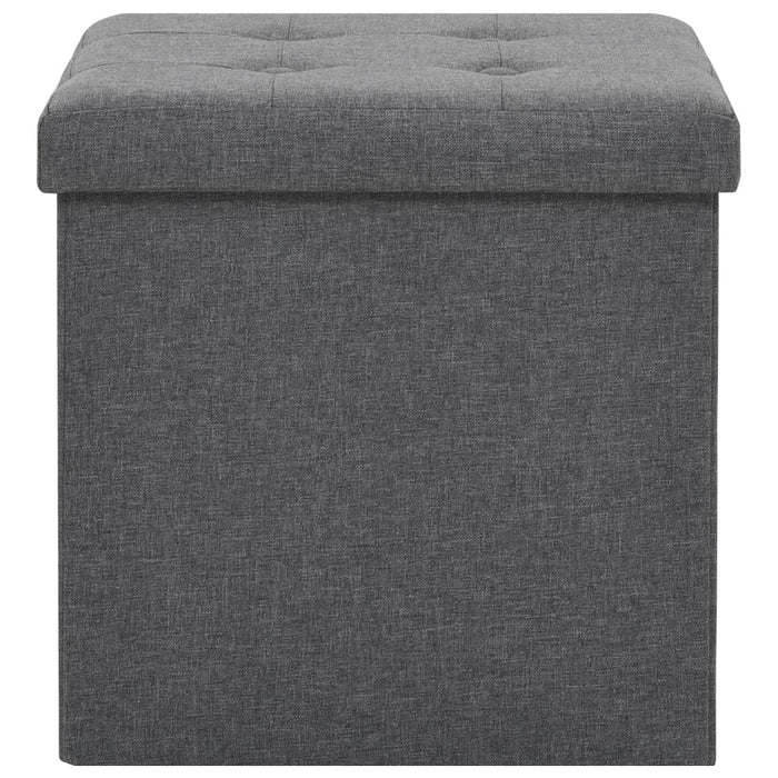 Taburete de depozitare pliabile, 2 buc., gri închis, textil - WALTI WALTI