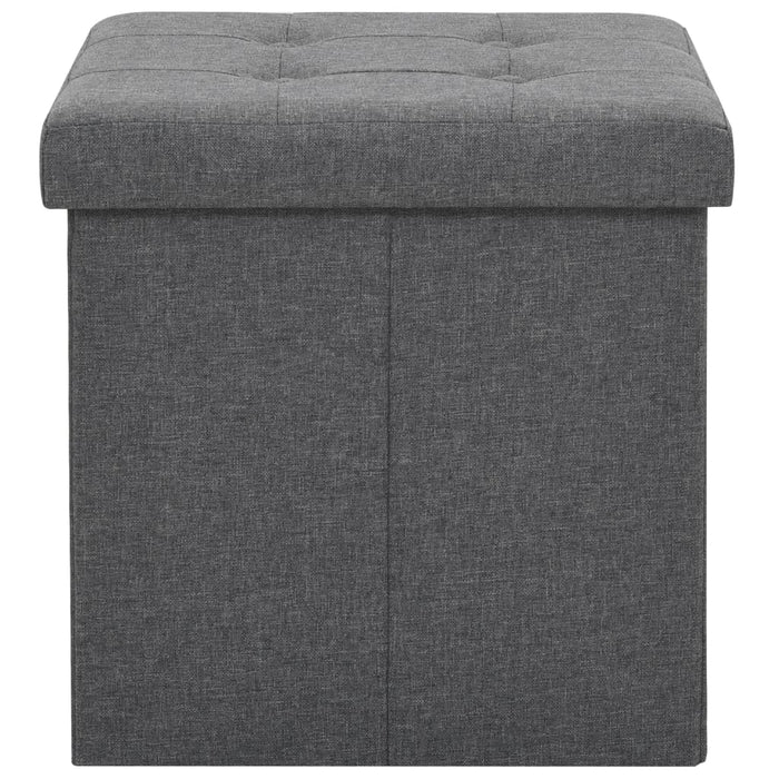 Taburete de depozitare pliabile, 2 buc., gri închis, textil - WALTI WALTI