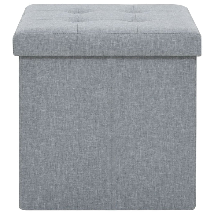 Taburete de depozitare pliabile, 2 buc., gri deschis, textil - WALTI WALTI