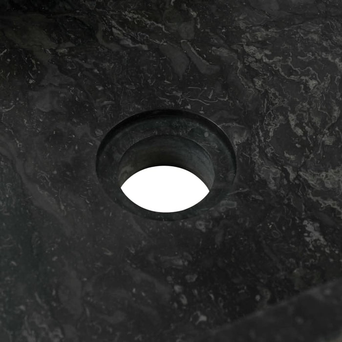 Chiuvetă, negru extralucios, 45x30x12 cm, marmură - WALTI WALTI