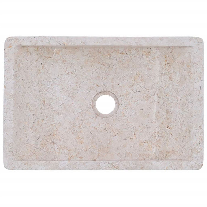 Chiuvetă, crem extralucios, 45x30x12 cm, marmură - WALTI WALTI