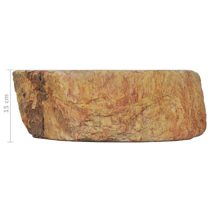 Chiuvetă, crem, 45 x 35 x 15 cm, piatră fosilă - WALTI WALTI
