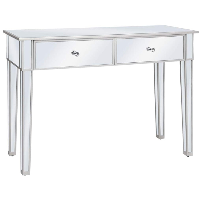 Masă consolă tip oglindă, MDF și sticlă, 106,5 x 38 x 76,5 cm WALTI