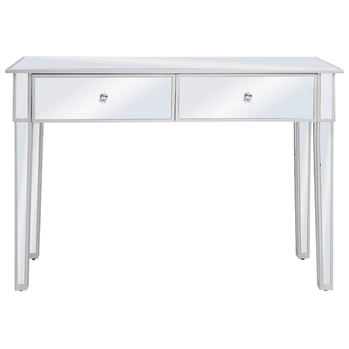 Masă consolă tip oglindă, MDF și sticlă, 106,5 x 38 x 76,5 cm WALTI