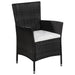 Set mobilier bistro, 3 piese, negru, poliratan - WALTI WALTI