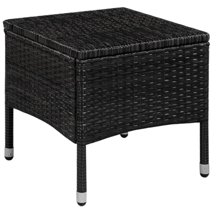 Set mobilier bistro, 3 piese, negru, poliratan - WALTI WALTI