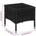 Set mobilier bistro, 3 piese, negru, poliratan - WALTI WALTI