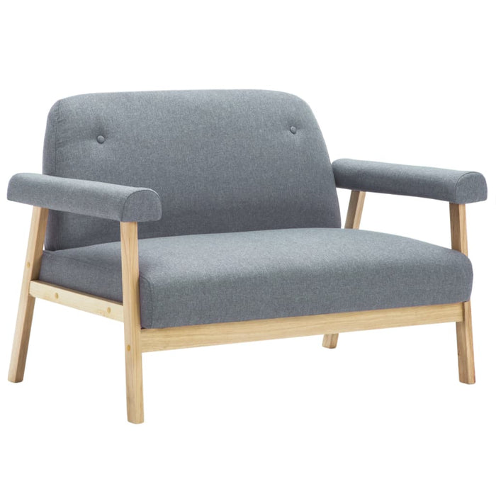 Canapea cu 2 locuri, gri deschis, material textil - WALTI WALTI