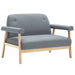 Canapea cu 2 locuri, gri deschis, material textil - WALTI WALTI