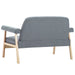Canapea cu 2 locuri, gri deschis, material textil - WALTI WALTI