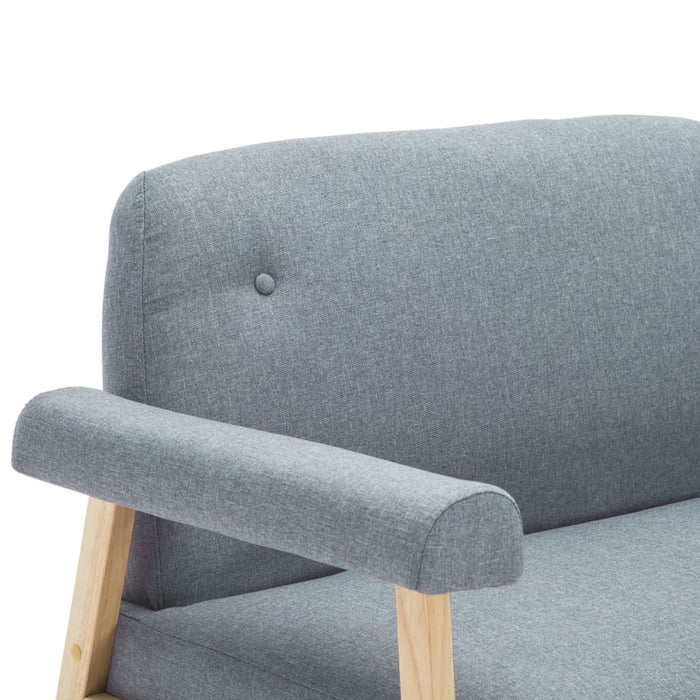 Canapea cu 2 locuri, gri deschis, material textil - WALTI WALTI