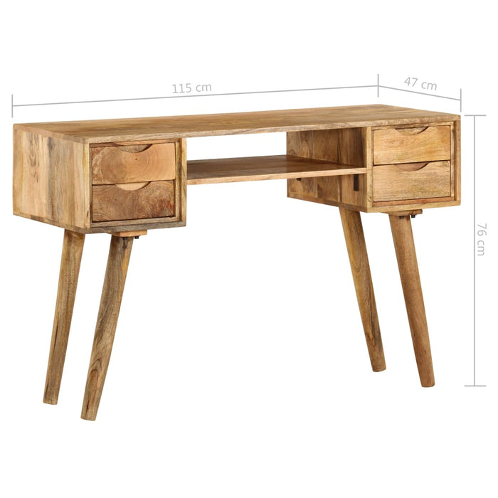 Birou din lemn masiv de mango, 115x47x76 cm WALTI
