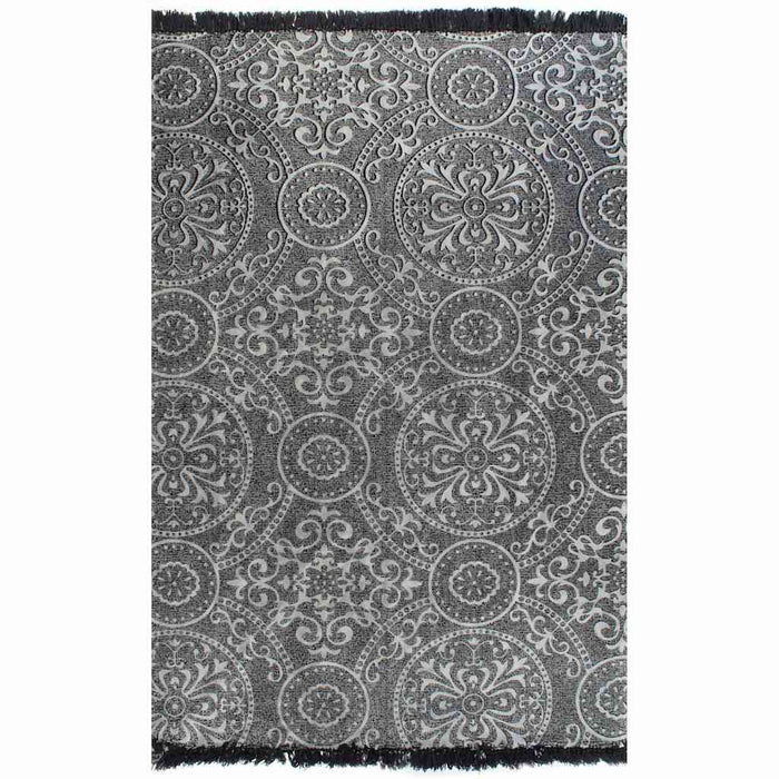 Covor Kilim, gri, 120 x 180 cm, bumbac, cu model WALTI