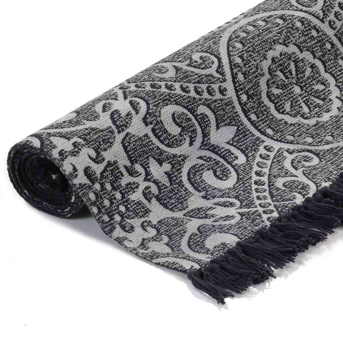 Covor Kilim, gri, 120 x 180 cm, bumbac, cu model WALTI