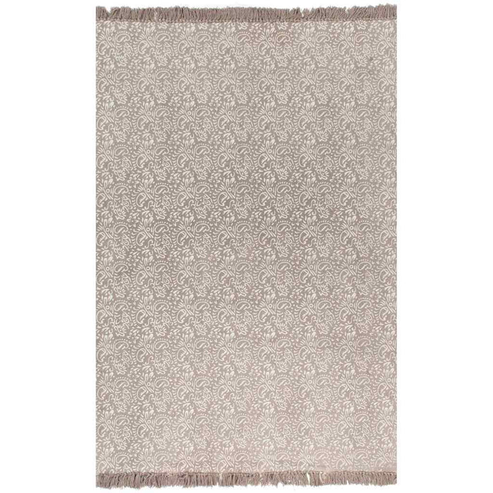 Covor Kilim, gri taupe, 160x230 cm, bumbac, cu model WALTI