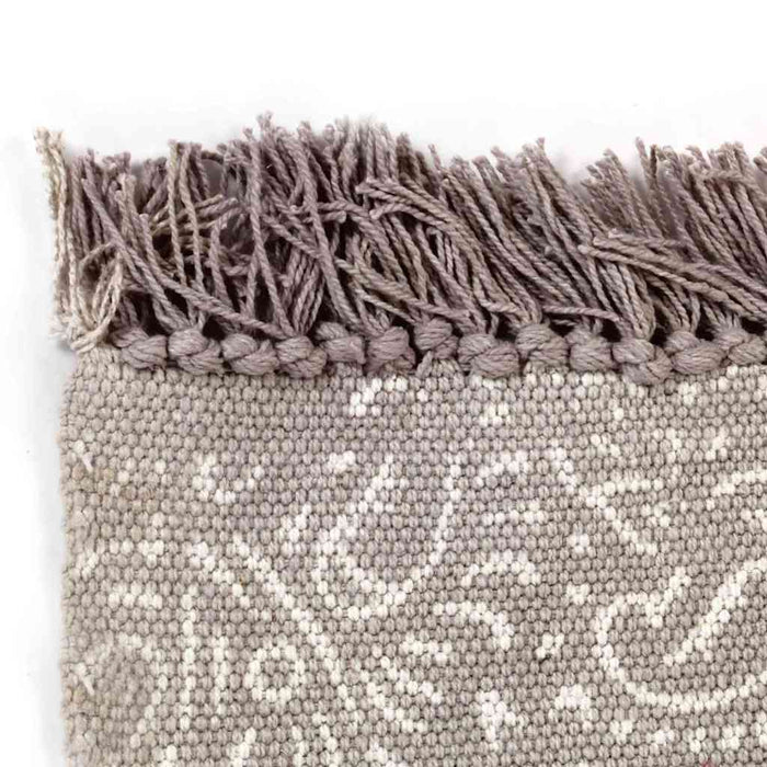 Covor Kilim, gri taupe, 160x230 cm, bumbac, cu model WALTI