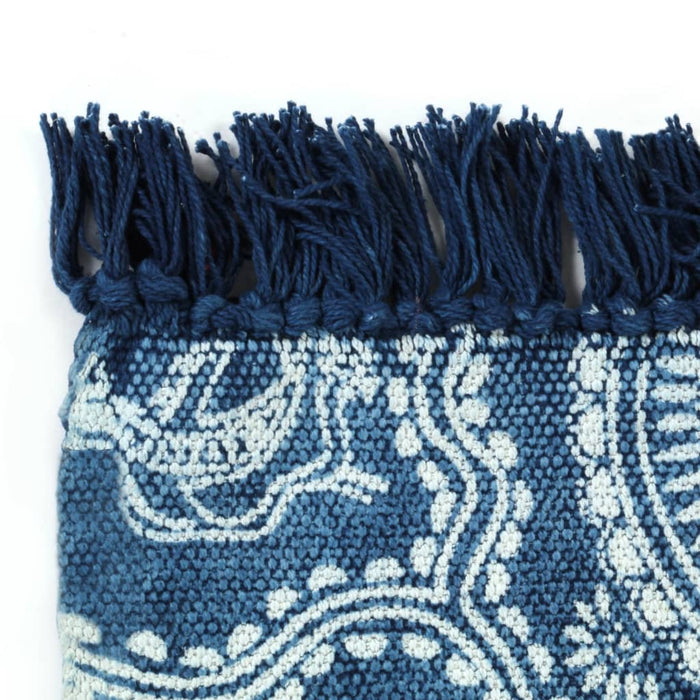 Covor Kilim, albastru, 160x230 cm, bumbac, cu model WALTI