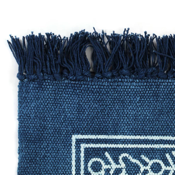 Covor Kilim, albastru, 160 x 230 cm, bumbac, cu model WALTI
