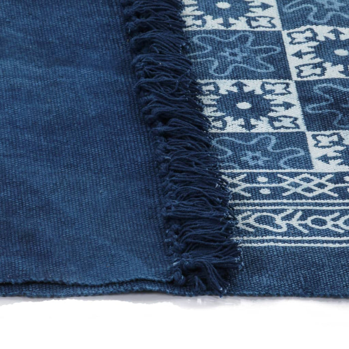 Covor Kilim, albastru, 160 x 230 cm, bumbac, cu model WALTI