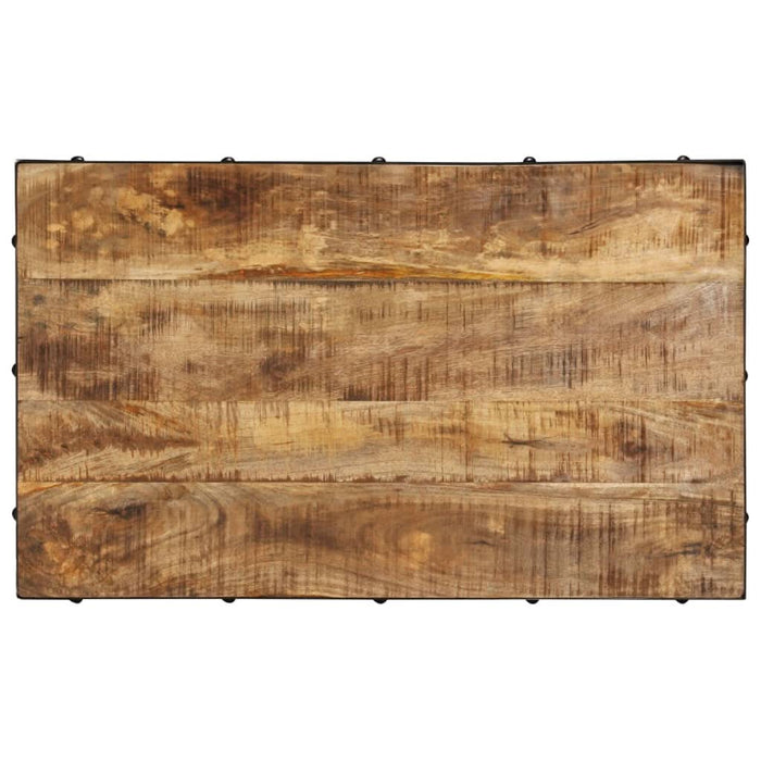 Măsuță de cafea cu roți, 100 x 60 x 26 cm, lemn masiv de mango WALTI