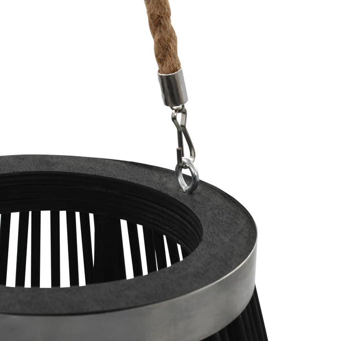 Suport de lumânări suspendat tip felinar, negru, 60 cm, bambus - WALTI WALTI